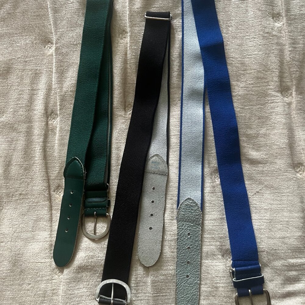 Set of 3 Boys Baseball Belts